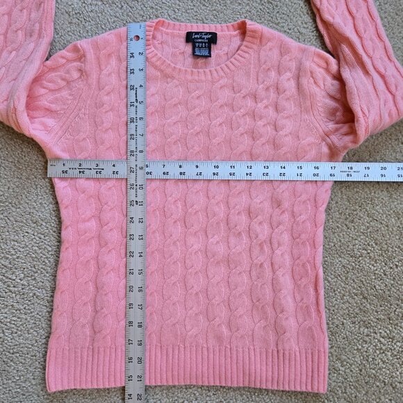 Pink Cable Knit 100% Cashmere Sweater RUNS SMALL - Picture 4 of 5